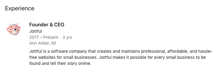 Jottful's company description