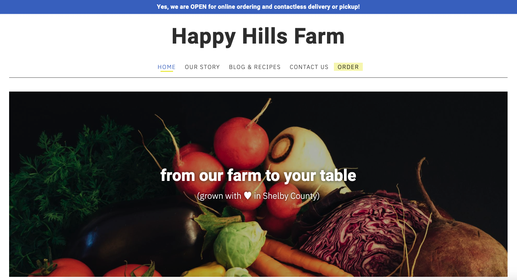 farm website online store demo